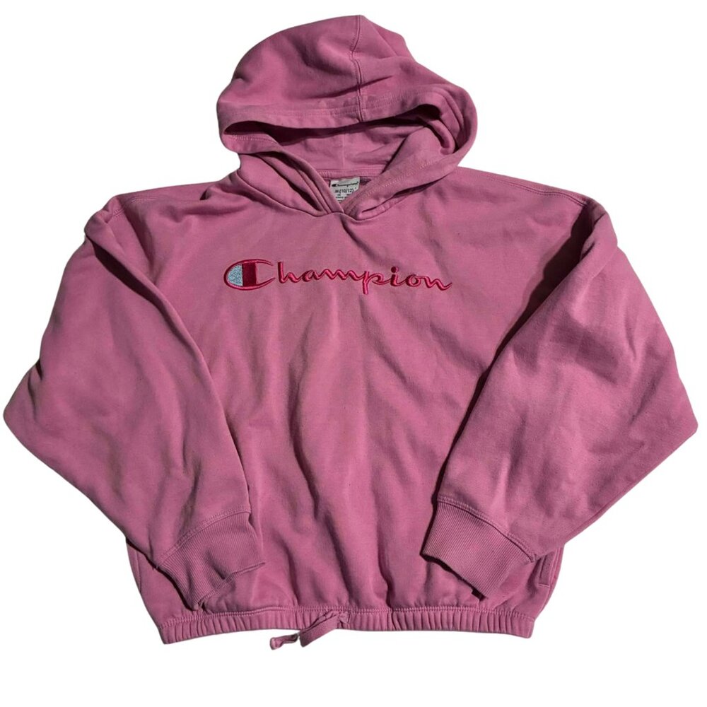 Youth M 10/12 Champion pink cropped hoodie